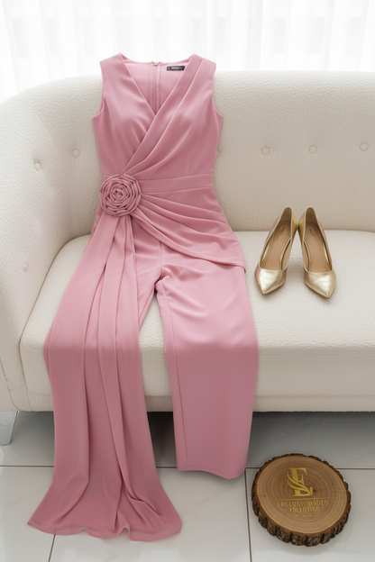 Enterizo Pink Rose Palazzo cod.596