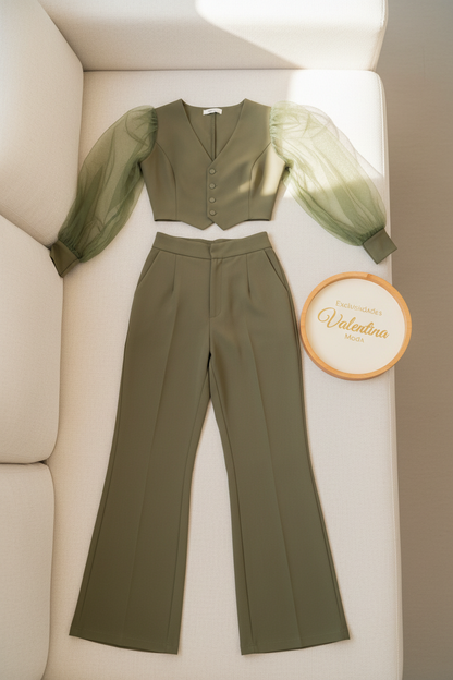 Conjunto Verde Oliva  cod.650