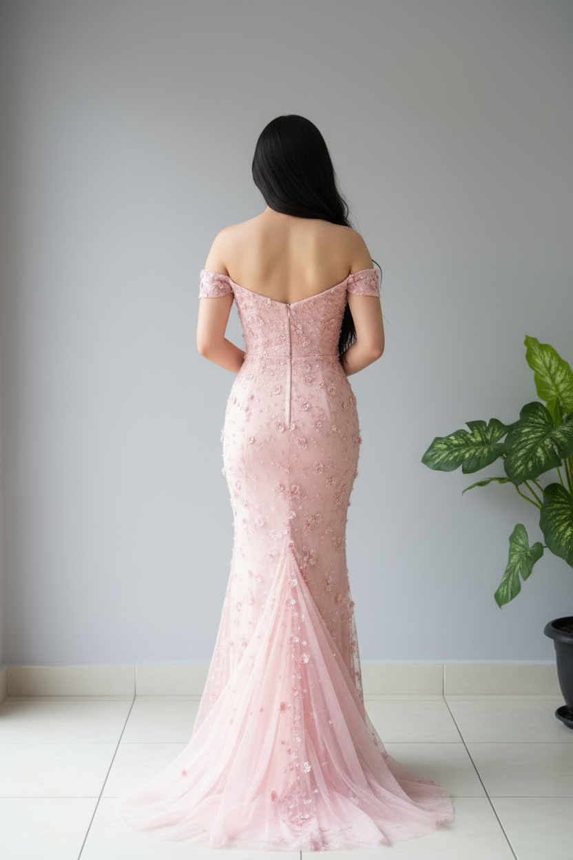 Vestido Sirena Rosa