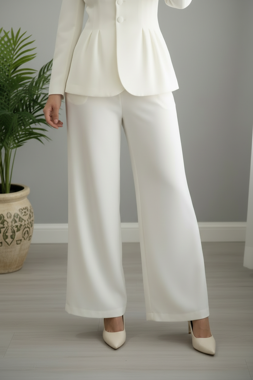 Traje Blanco Peplum Exclusivo cod.791