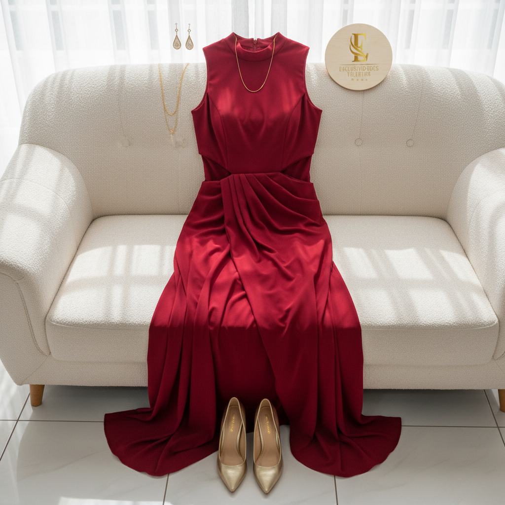 Vestido Rojo Cutout Sensual  cod.596