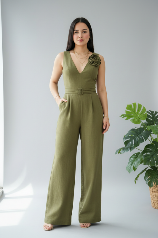 Jumpsuit Olive Rose Open Black cod.580