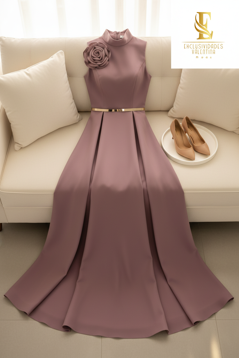 Vestido Malva Rosa D cod.00161