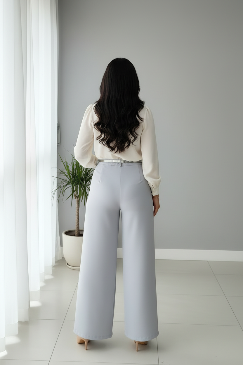 Conjunto Ivory Bow & Grey  cod.696