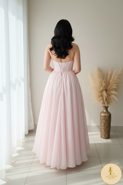 Vestido Rosa Tul Corsé cod.0084