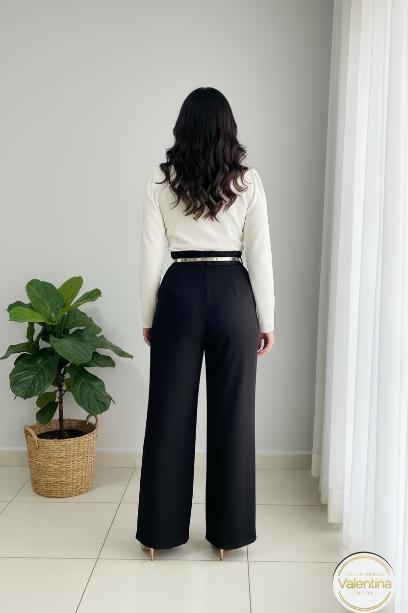Blusa Blanca Cruzada Escote Corazón Manga Larga cod.00133