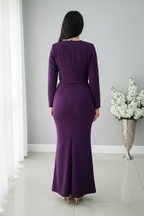 Conjunto Morado Uva Perlas cod.C008