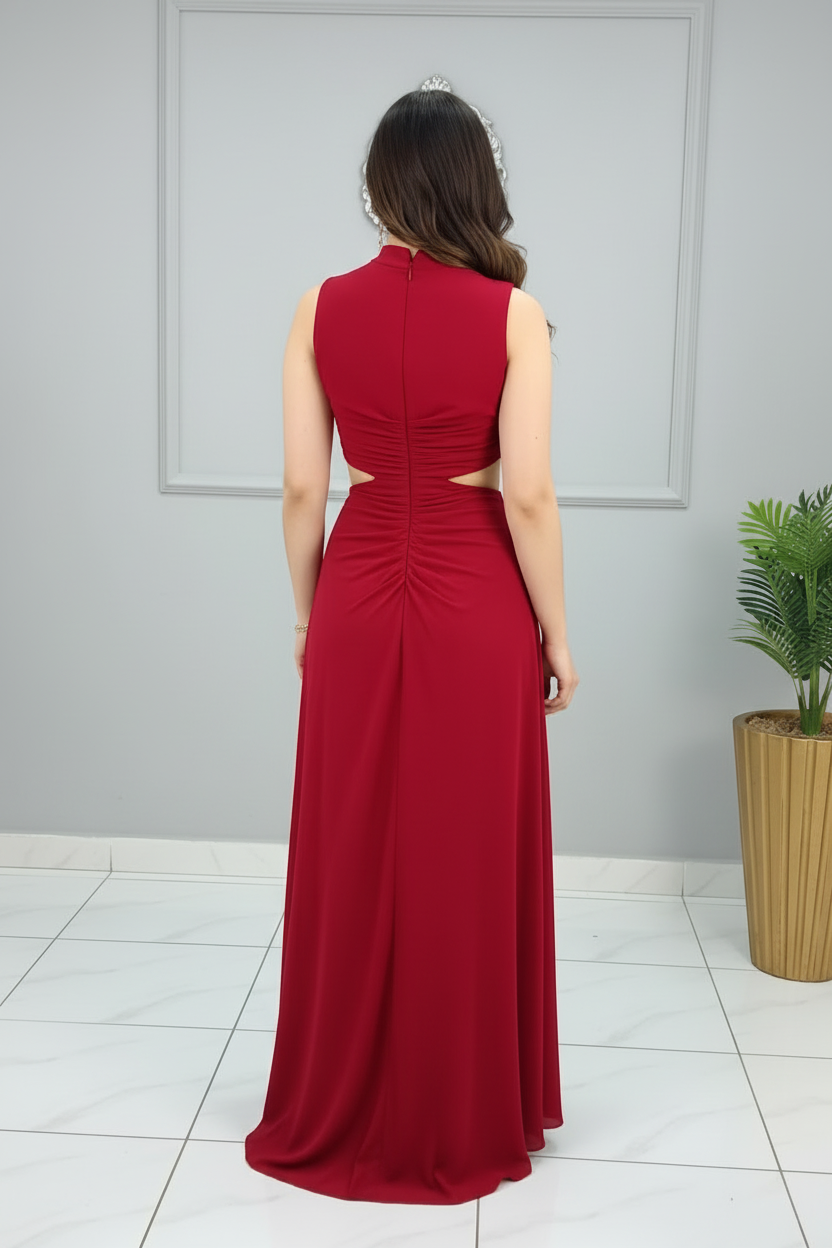 Vestido Rojo Cutout Sensual  cod.596