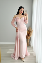 Vestido Rosa Bebé Off-Shoulder Rosa D cod.V550