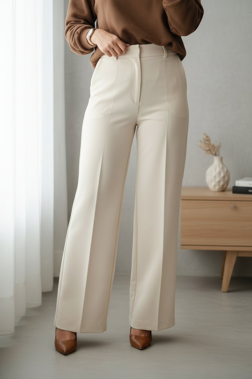 Pantalón sastre en color cream cod. 117