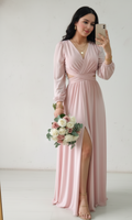 Vestido Sofia - Vestido Largo Elegante con Abertura y Escote en V | Cod.1017