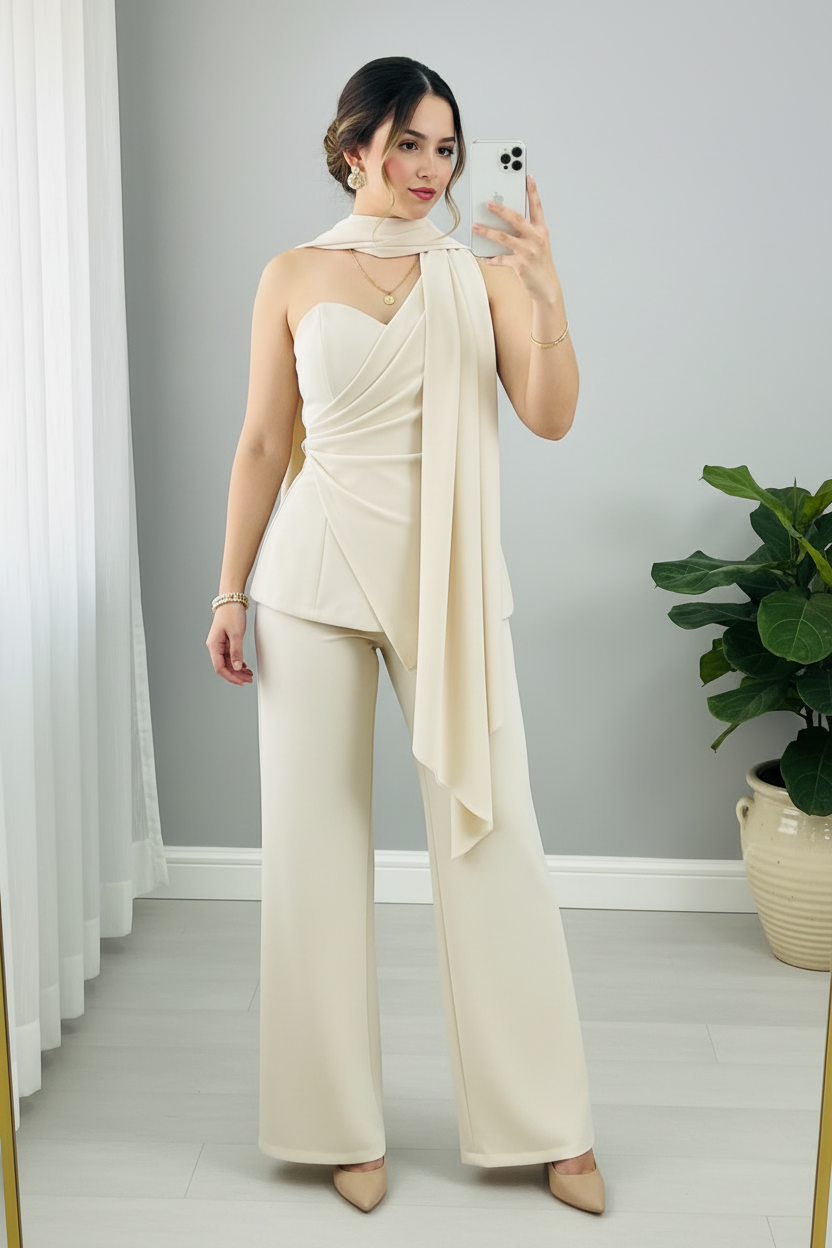 Conjunto Ivory Corset Pañuelo 2 Piezas cod.912