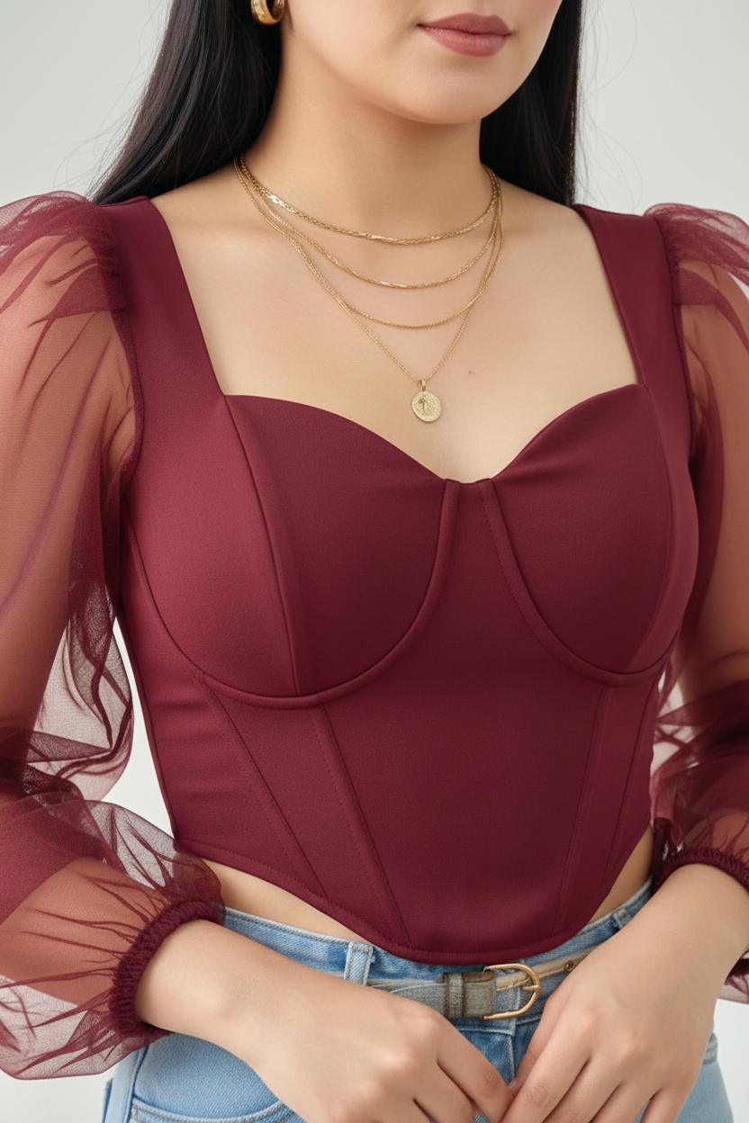 Hermosa y delicada blusita tipo corset cod.144