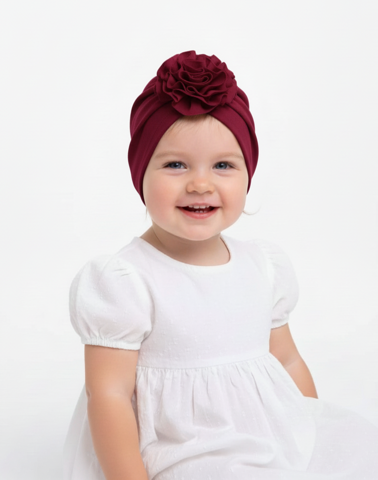Gorrita turbante de flor 2.