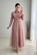 Vestido Rosa Palo · Tul y Encaje cod.V262
