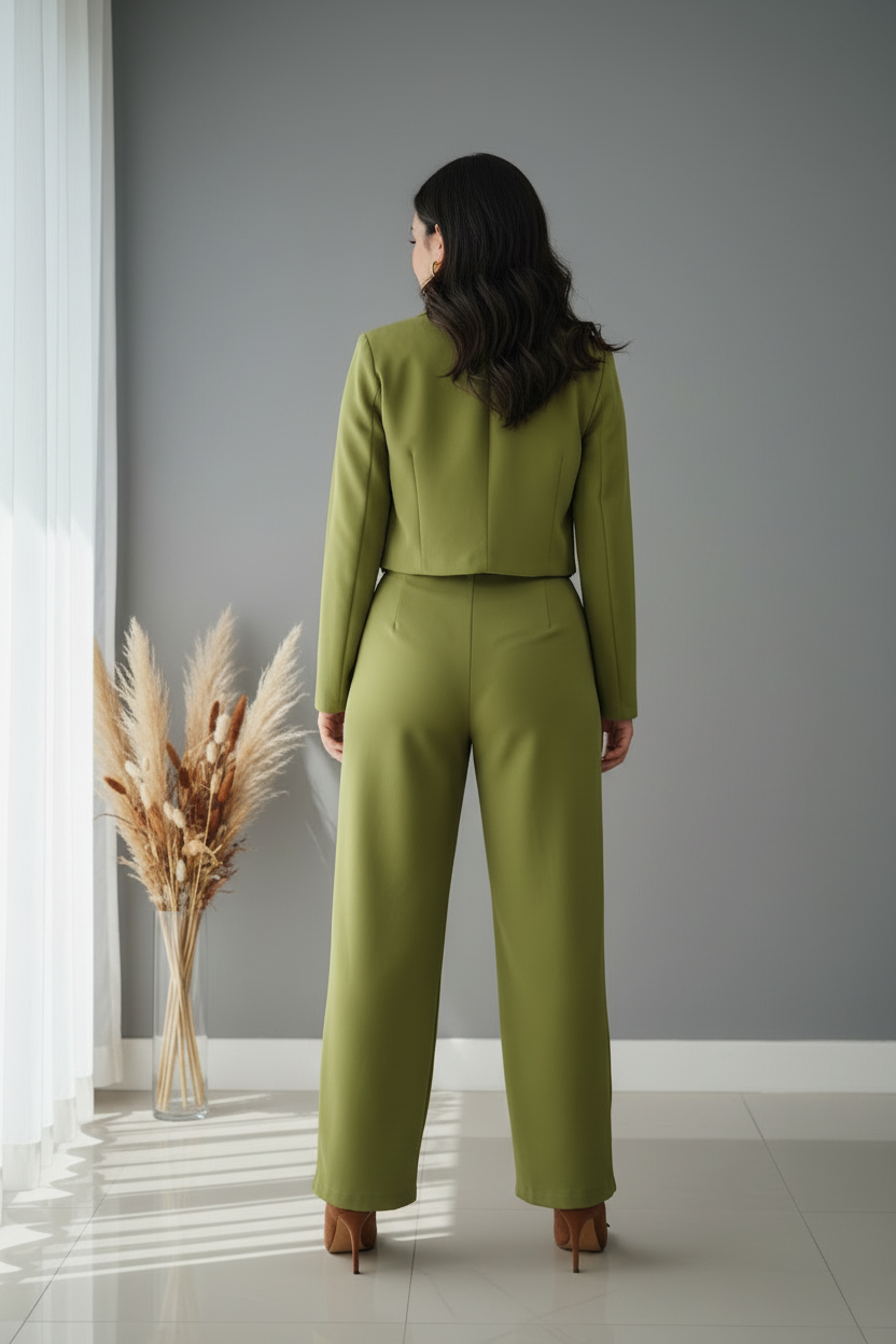 Conjunto de 2 piezas, bleizer corto más pantalón formal cod.127