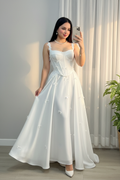 Vestido Blanco de lacitos Corsét exclusivos cod.995