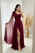 Vestido Borgoña · Rosa 3D Cod.V260