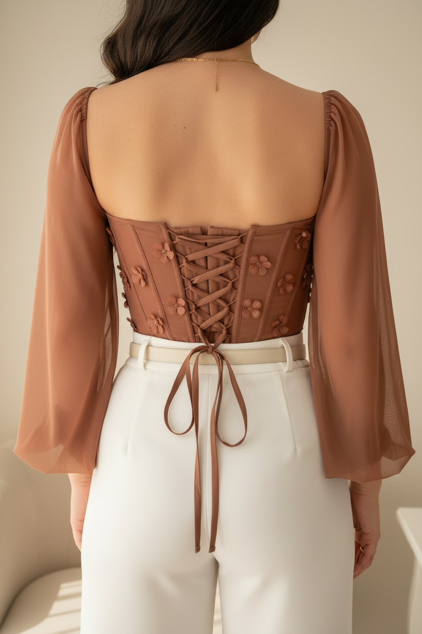 Blusa, corset cod.11157
