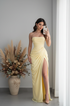 Vestido Amarillo Pastel Corset cod.V412