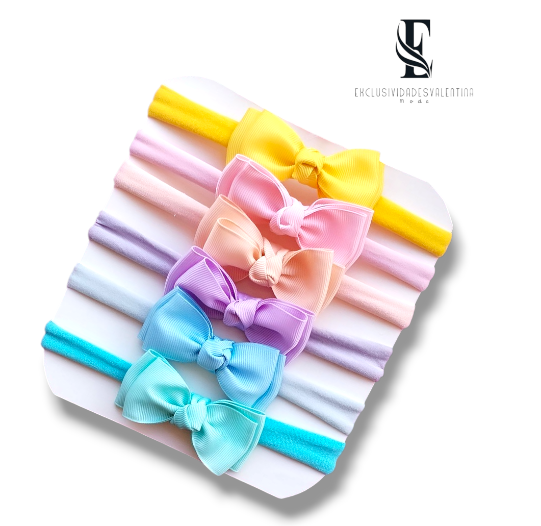 Set de 6 banditas, básicas para niñas.