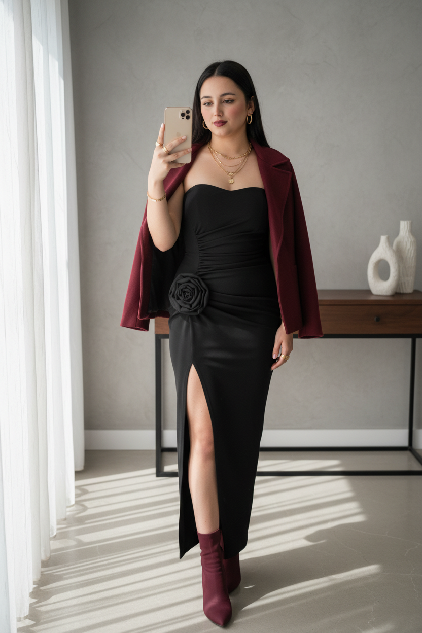 Vestido negro exclusivo cod.106