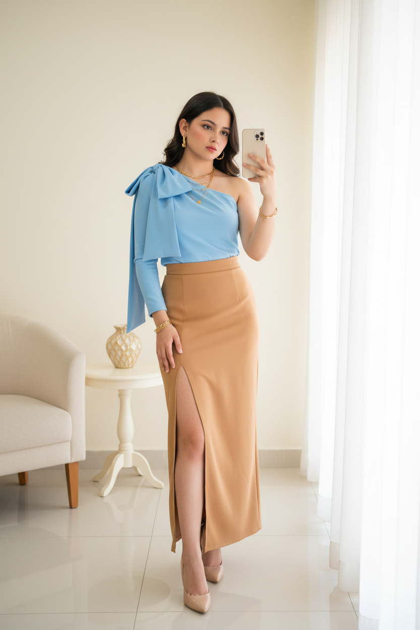 Blusa exclusiva corte asimétrico cod.11170