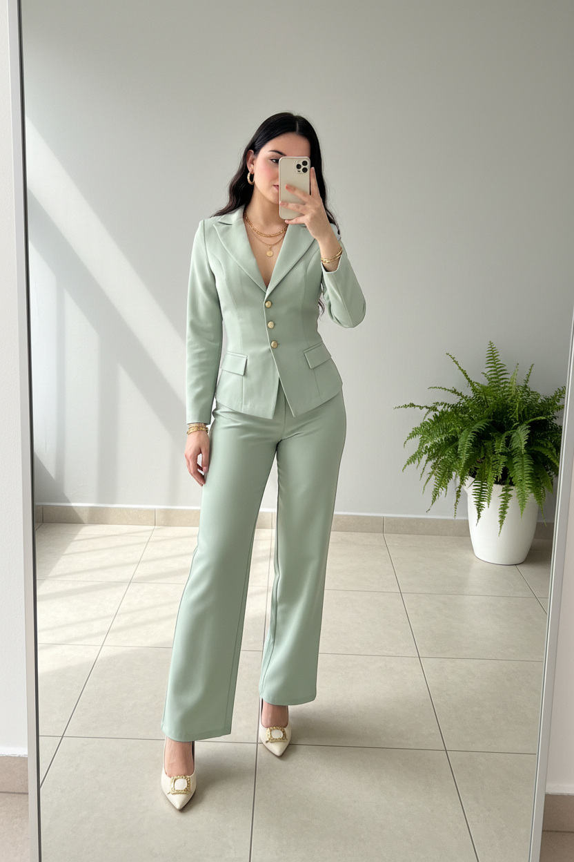 Set de 2 piezas conjunto formal elegante cod.202