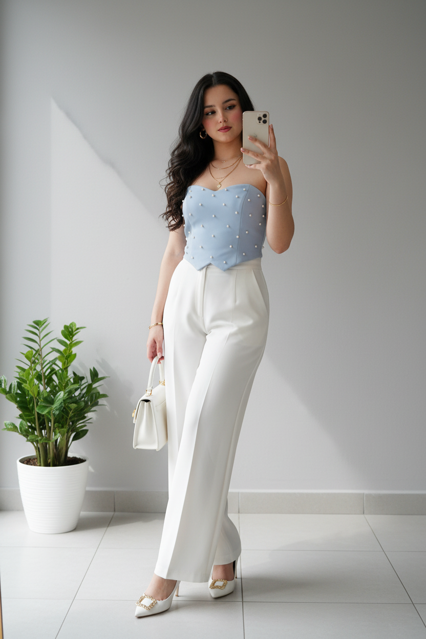 Outfits blusa más pantalón formal sastre cod.218