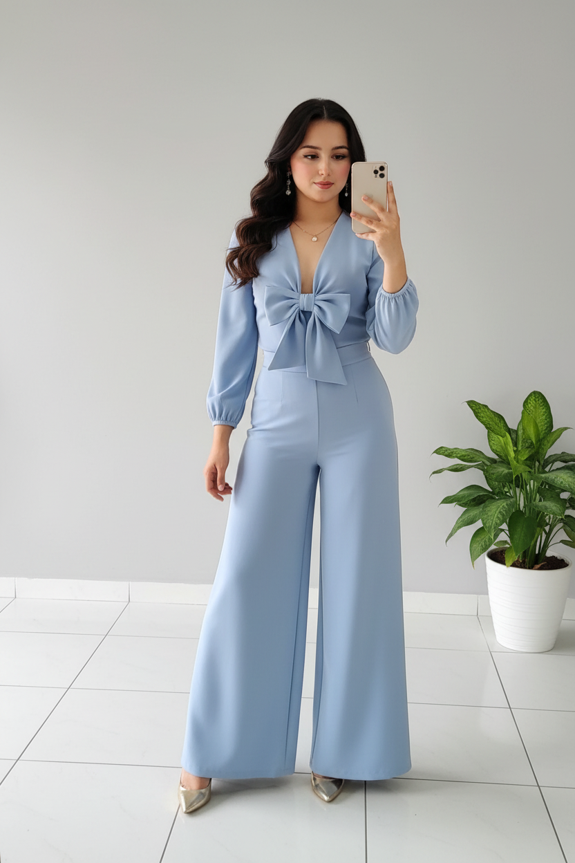 Conjunto Powder Blue Bow cod.590