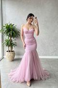 Hermoso vestido formal corte sirena cod.290
