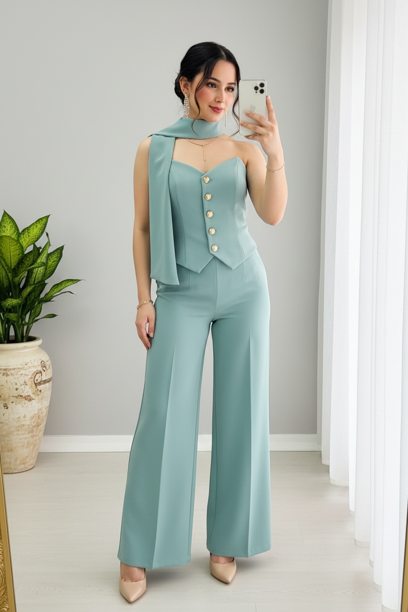 Conjunto Verde Menta 3 Piezas cod.908