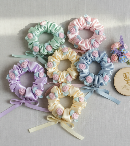 Scrunchies decorado con flor cod. 876