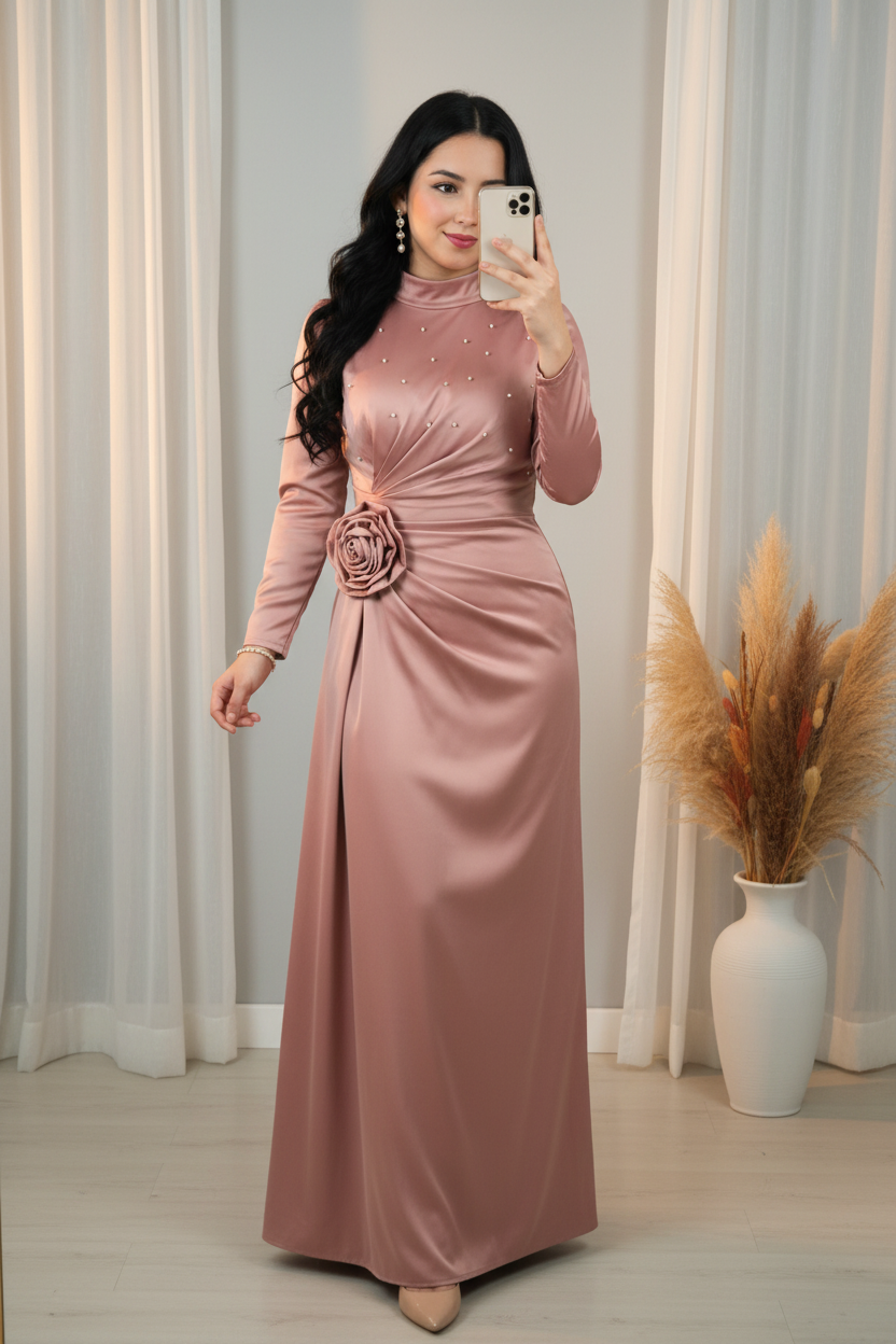 Vestido  Perle Rose cod.0V204