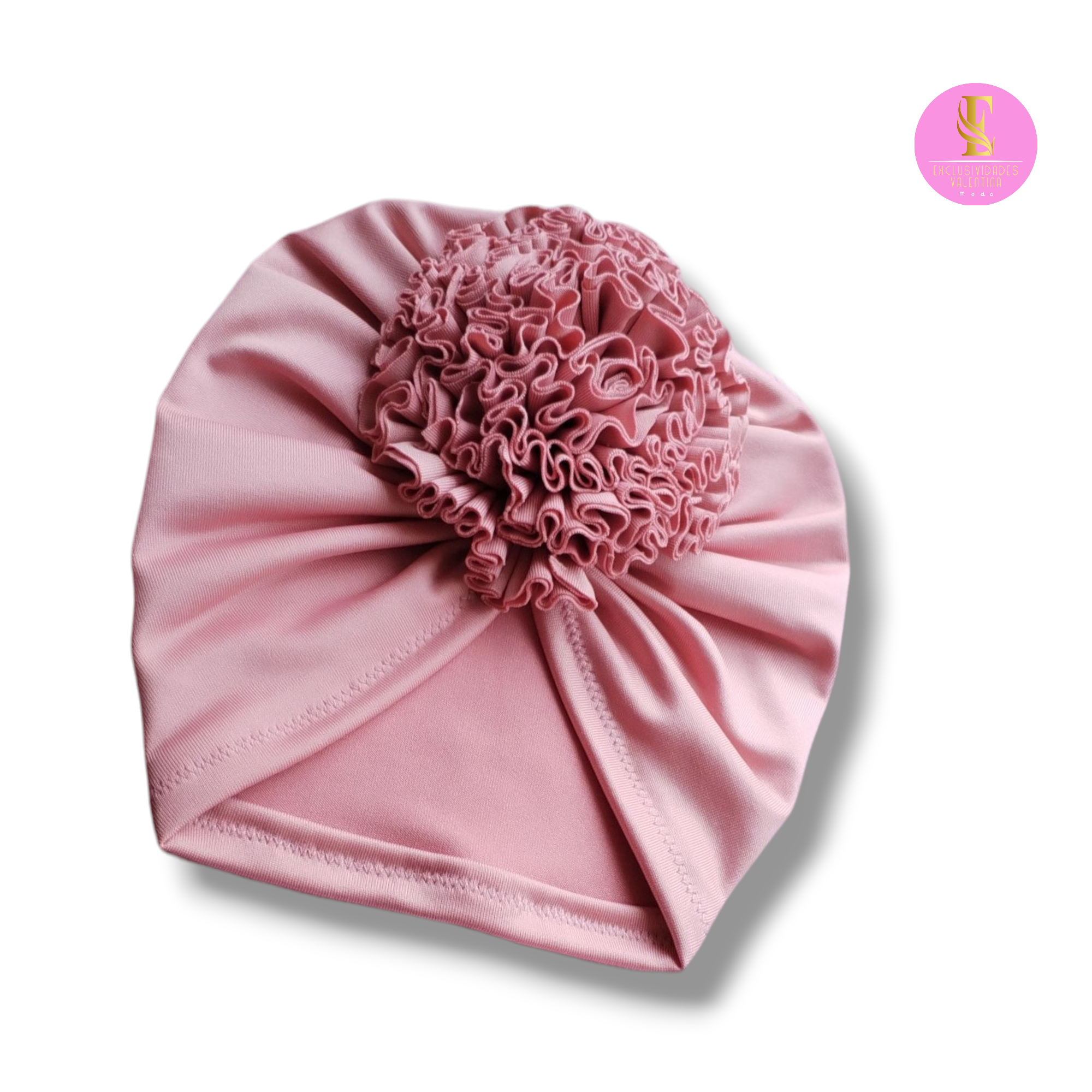 Gorrita turbante de flor