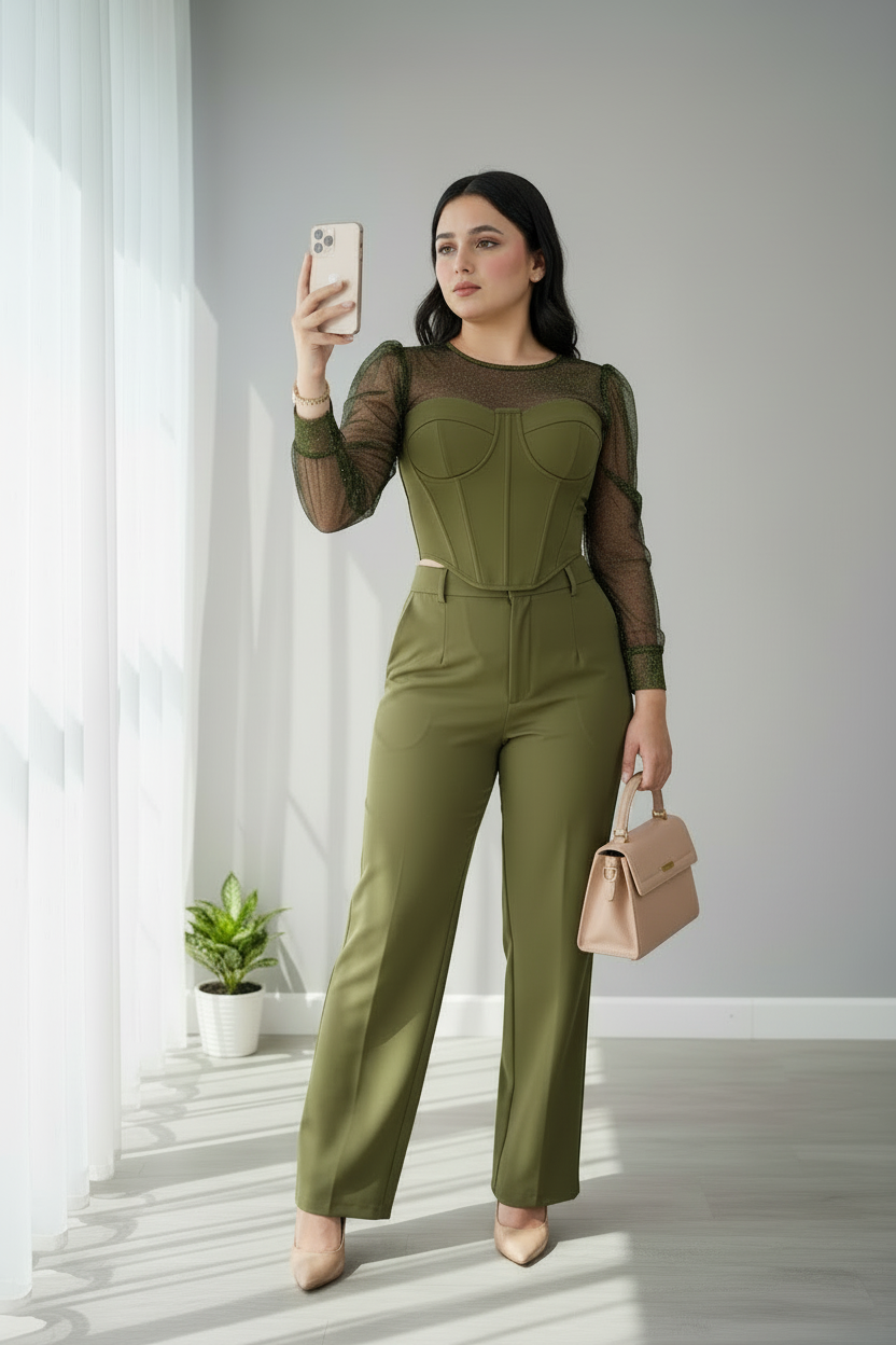 Conjunto Verde Olivo cod.746