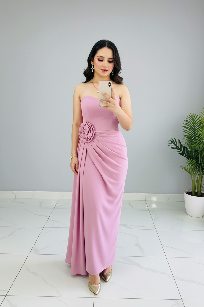Vestido Lila Rosa D cod.592