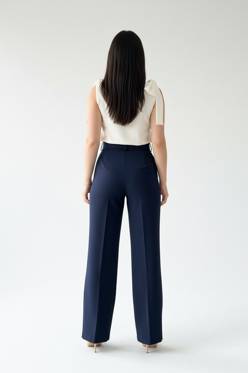 Blusa Marfil sin Mangas con Moño en Hombro cod.293