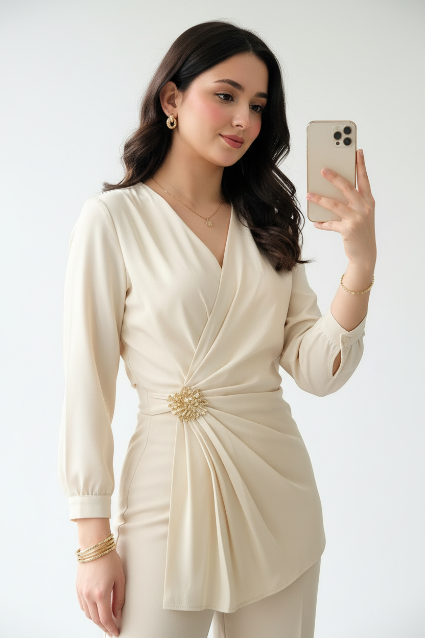 Conjunto Elegante Marfil:  Sofisticado cod.324