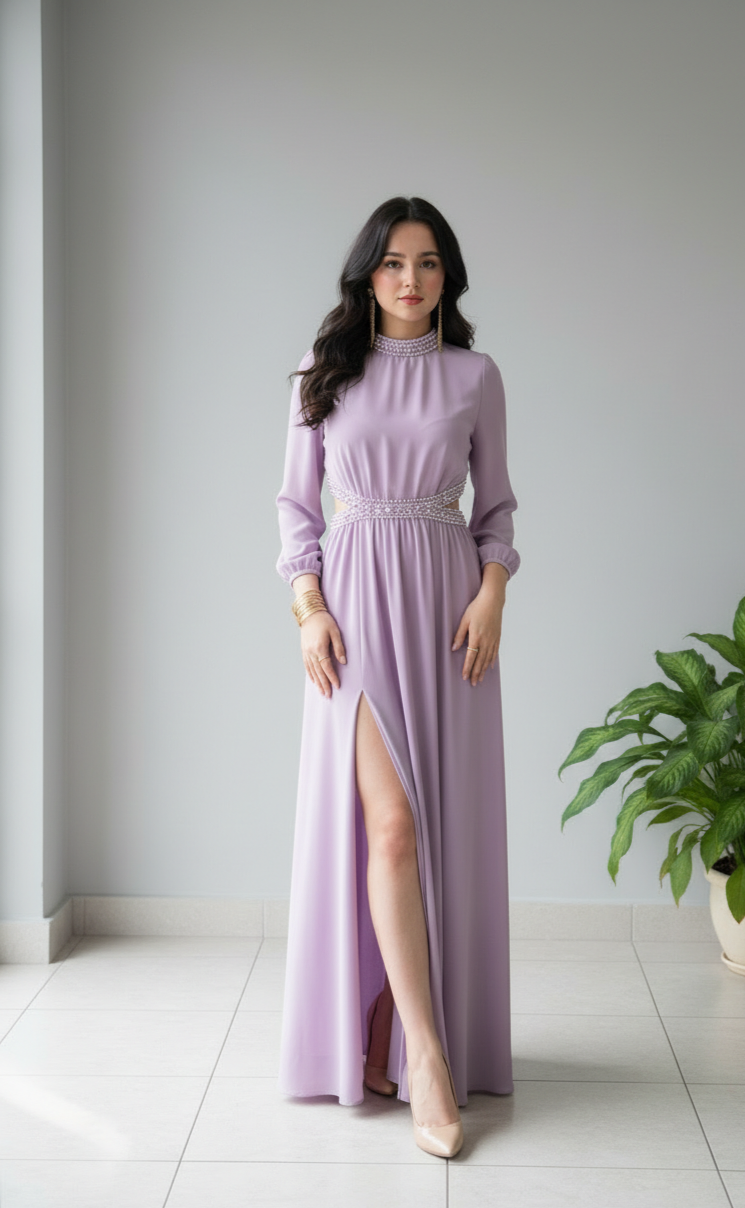 Vestido largo elegante cod.264