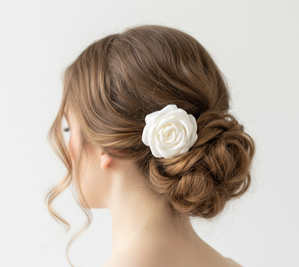 Hair clips de rosa