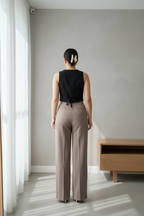 Pantalón sastre en color taupe cod.119
