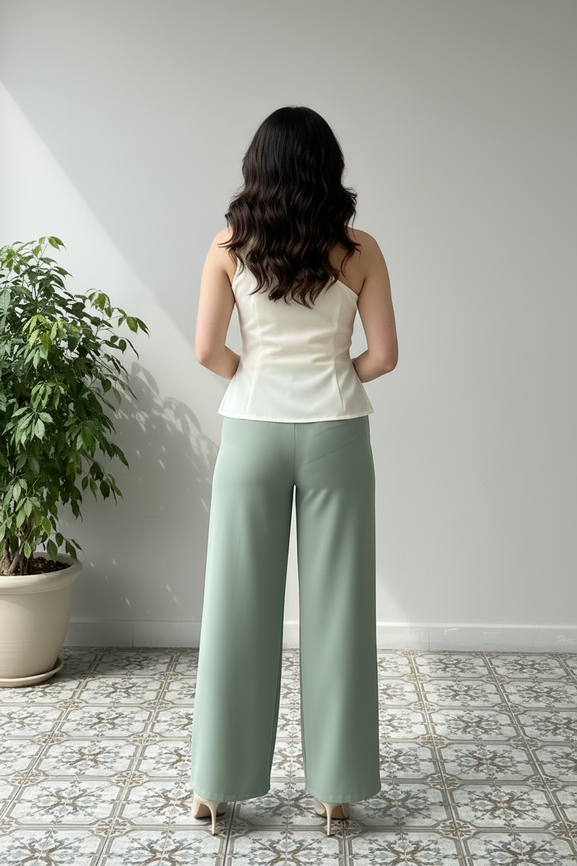 Blusa Elegante Marfil Asimétrica con Rosa 3D - Un Hombro Sofisticada cod.327