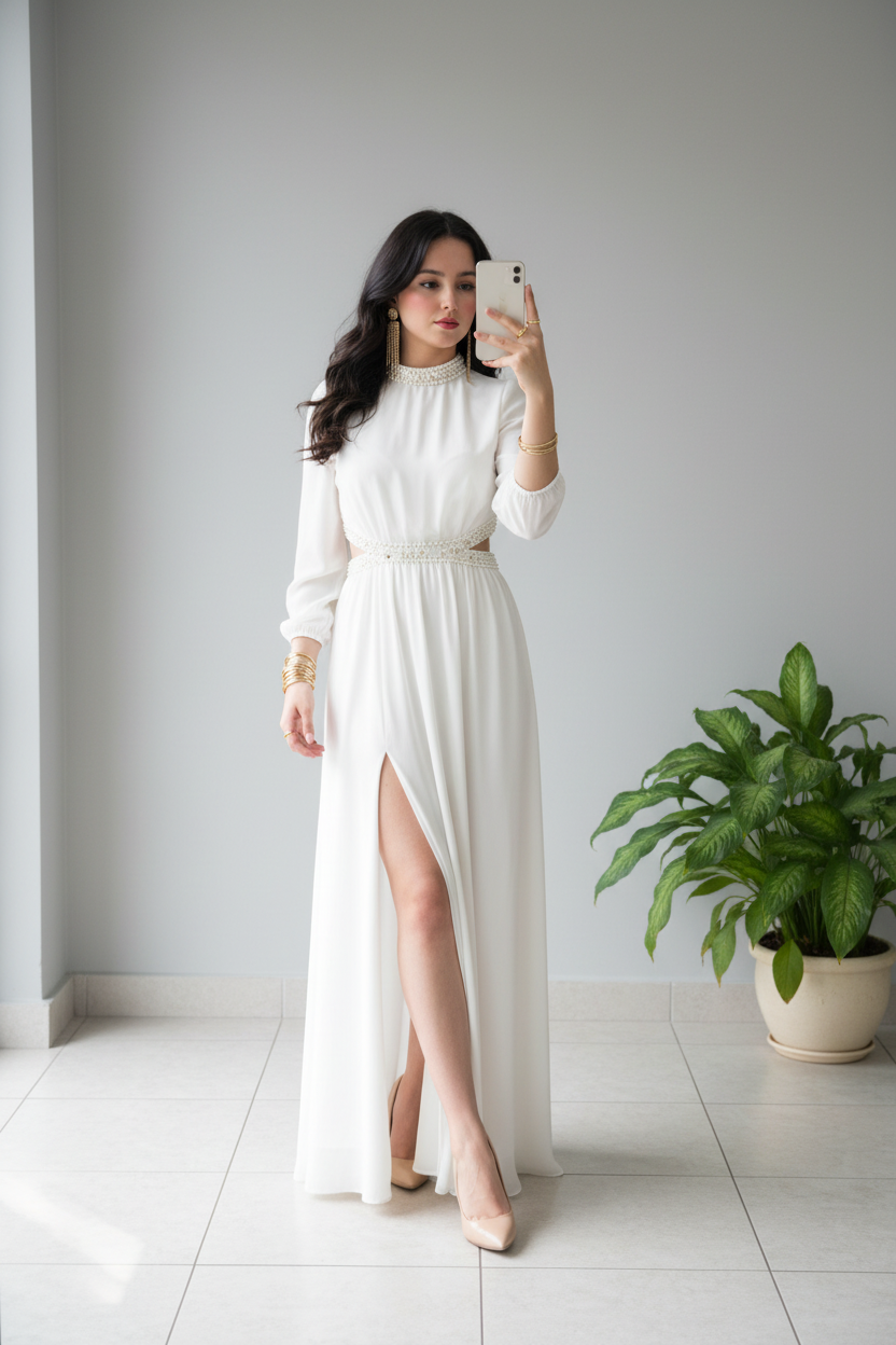 Vestido largo elegante cod.264