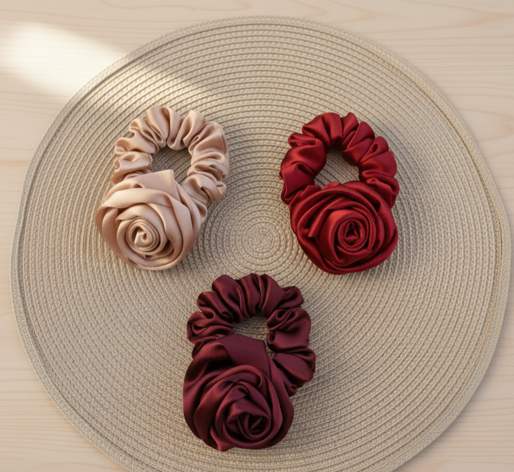 Scrunchies de flor