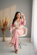 Conjunto Rose Poudré Blazer & Corset cod.C219