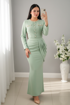 Conjunto Verde Menta Perlas cod.C004