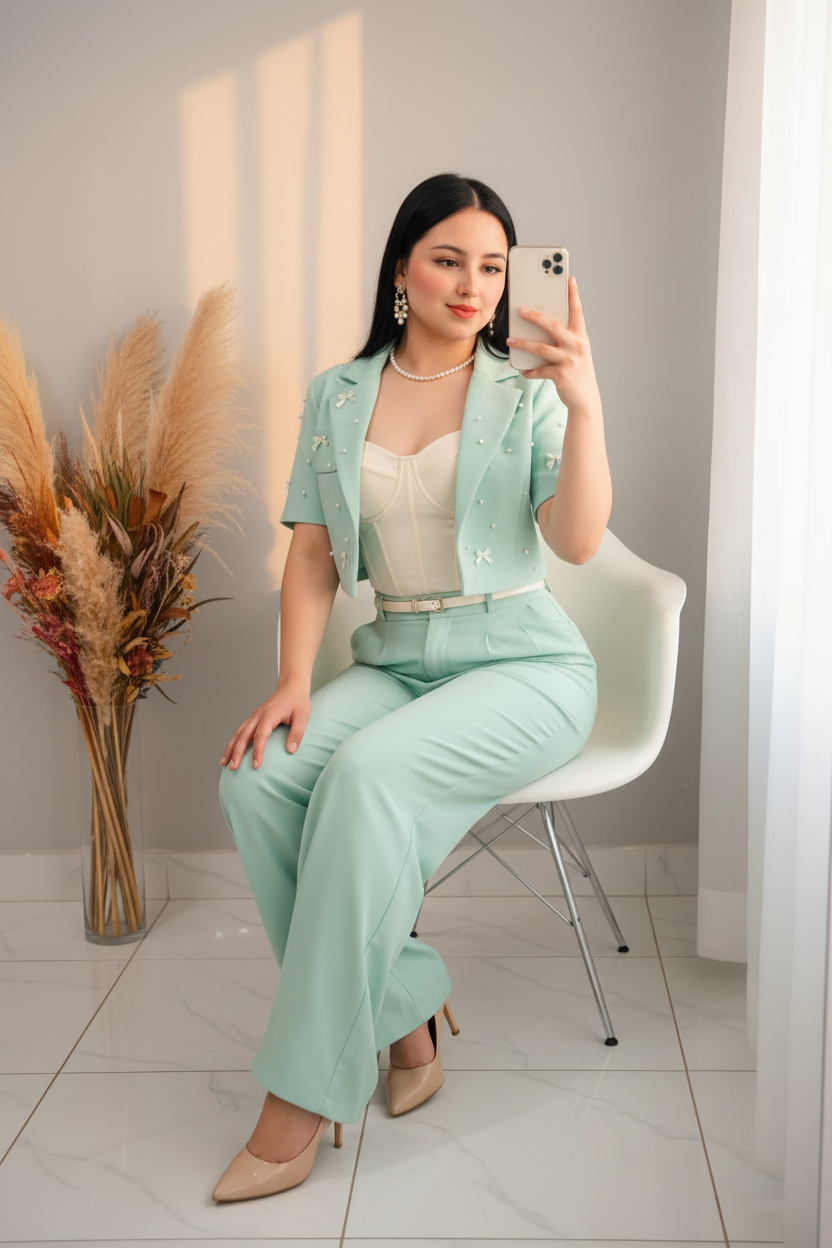 Conjunto Menthe Papillon cod.C0106