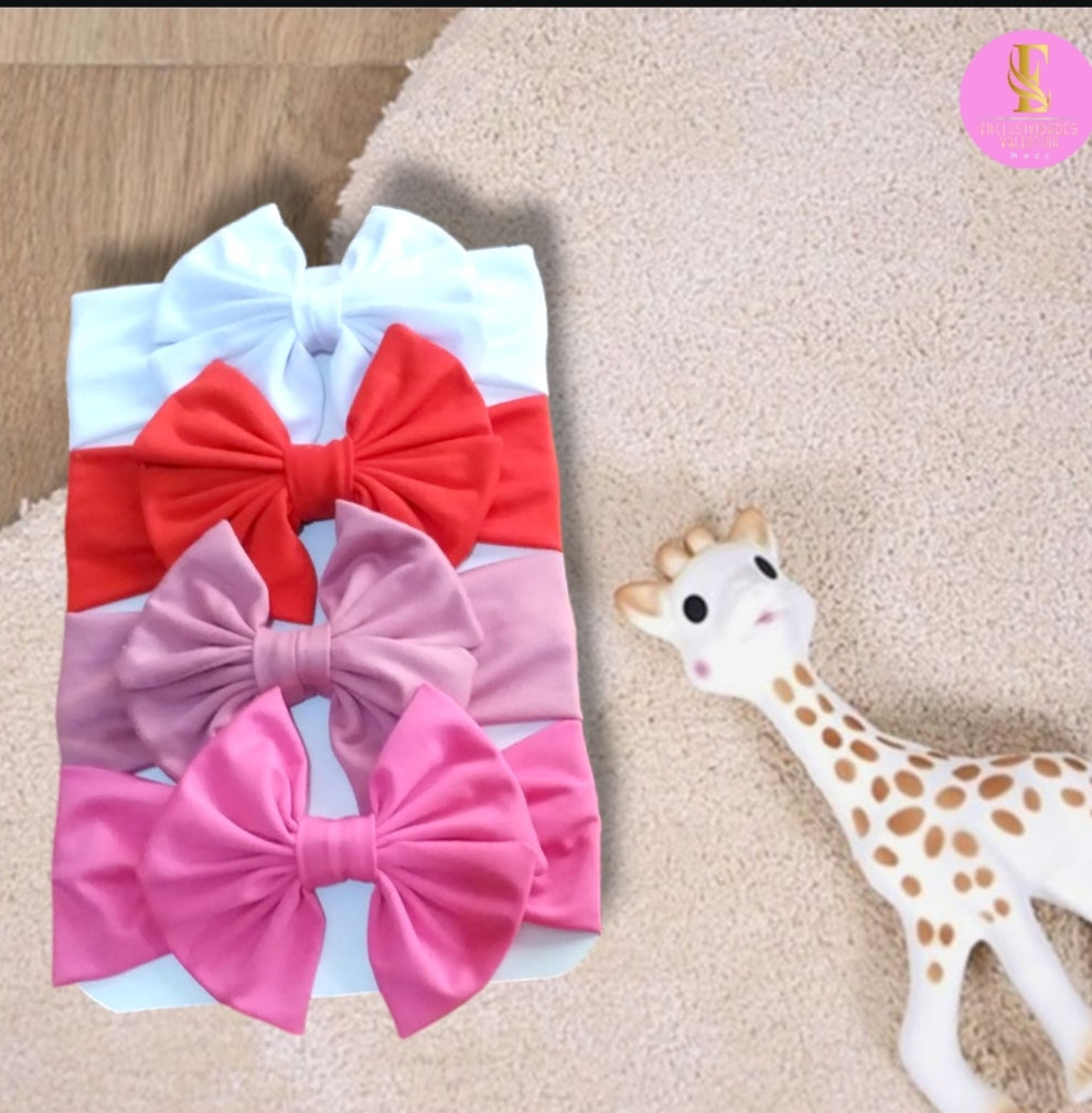 Set de 12 Cintillos de Doble Lacito para Niñas - Colección Premium Valentina