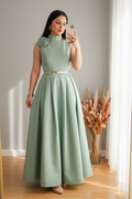 Vestido Verde Menta Rosa D cod.00160